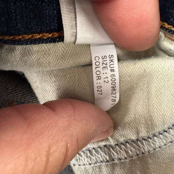 Abercrombie & Fitch A&F Skinny Jeans Distressed Dark Wash Stretch Girls 12 x 23 - Picture 5 of 12